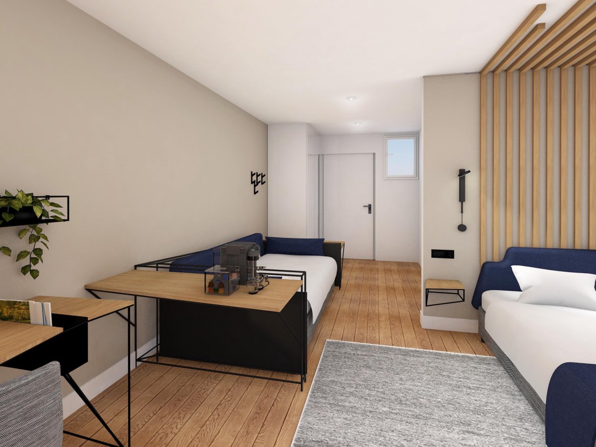 Hôtellerie - Chambres - Plan 3D
