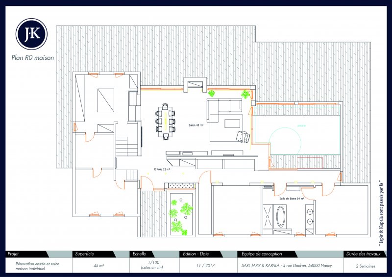 Agencement et décoration salon et entrée