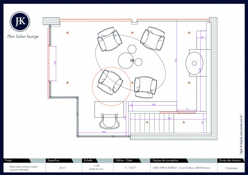 Agencement et décoration salon et entrée